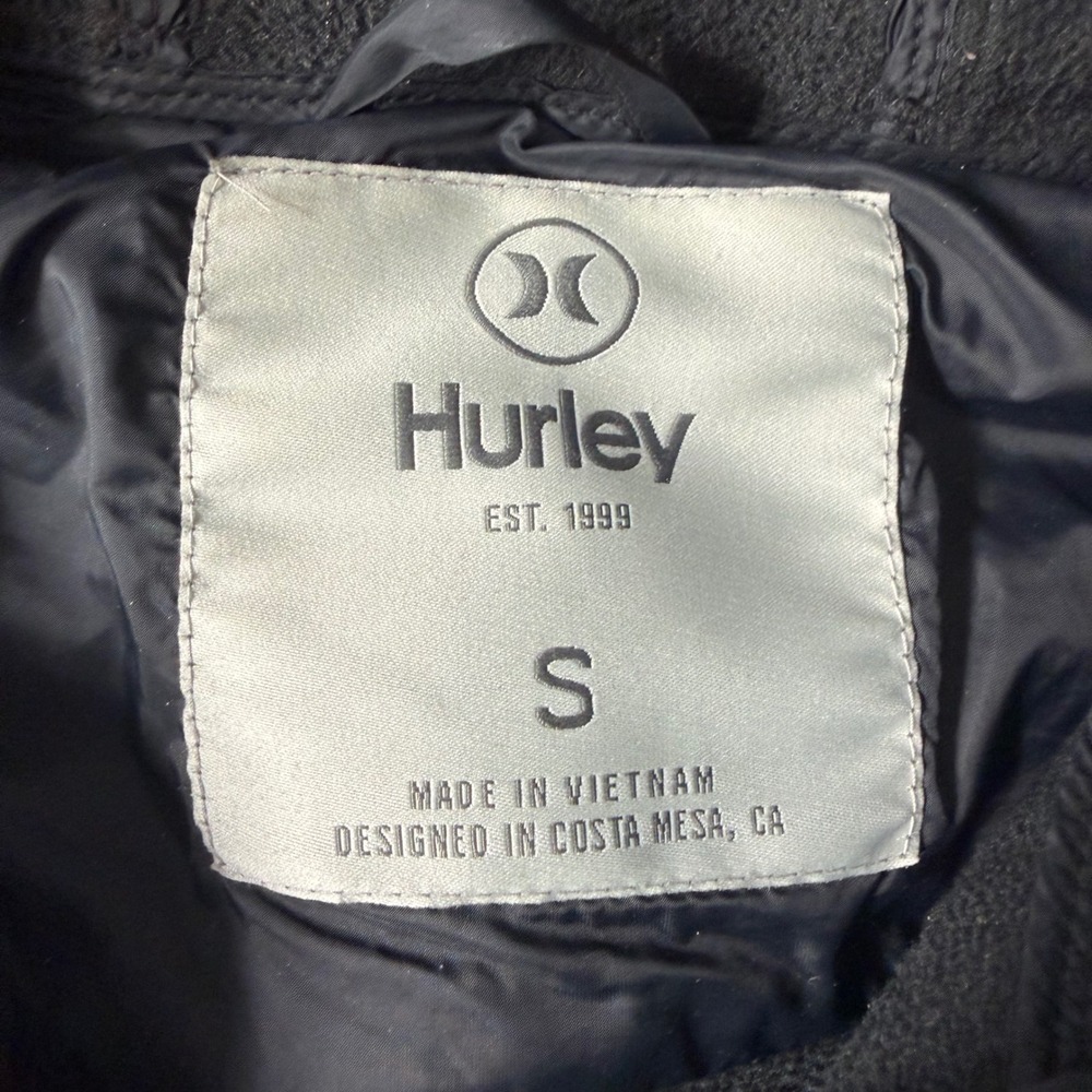 A+ Hurley Womens Black Hybrid Quilted Puffer Softshell Hooded Jacket Size S 1146 - Picture 4 of 7
